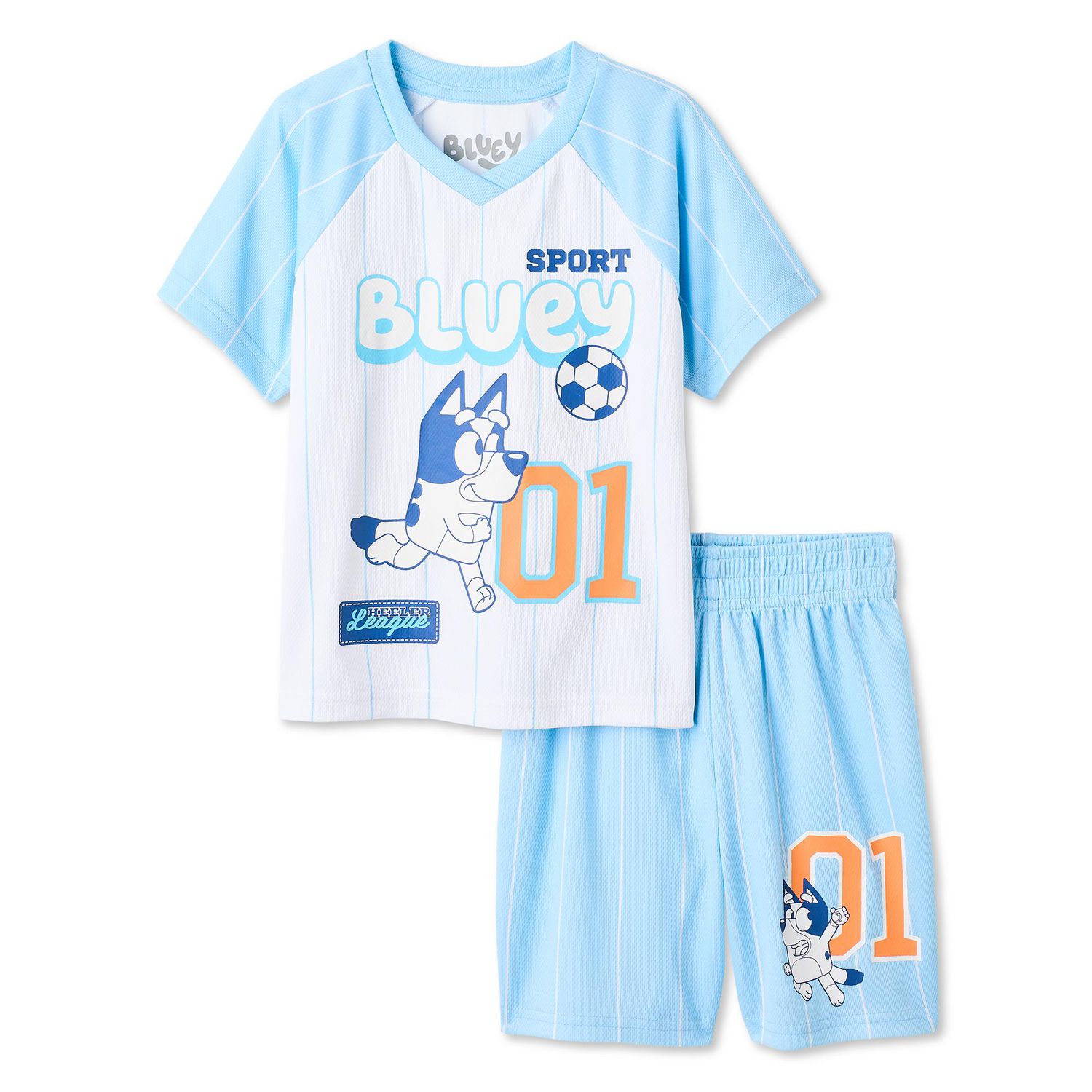 Ensemble 2 pièces avec t-shirt raglan Bluey pour petits garçons