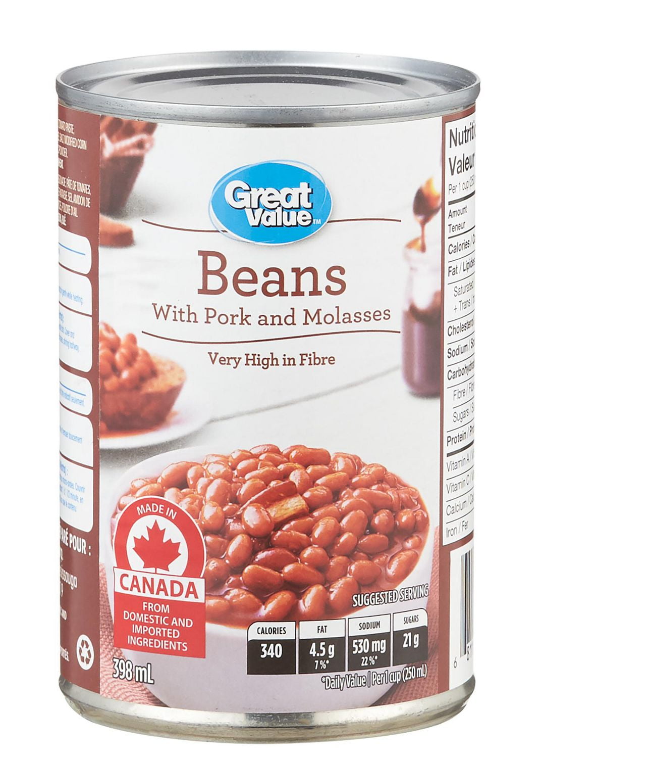 Great Value Baked Beans with Pork & Molasses Walmart Canada