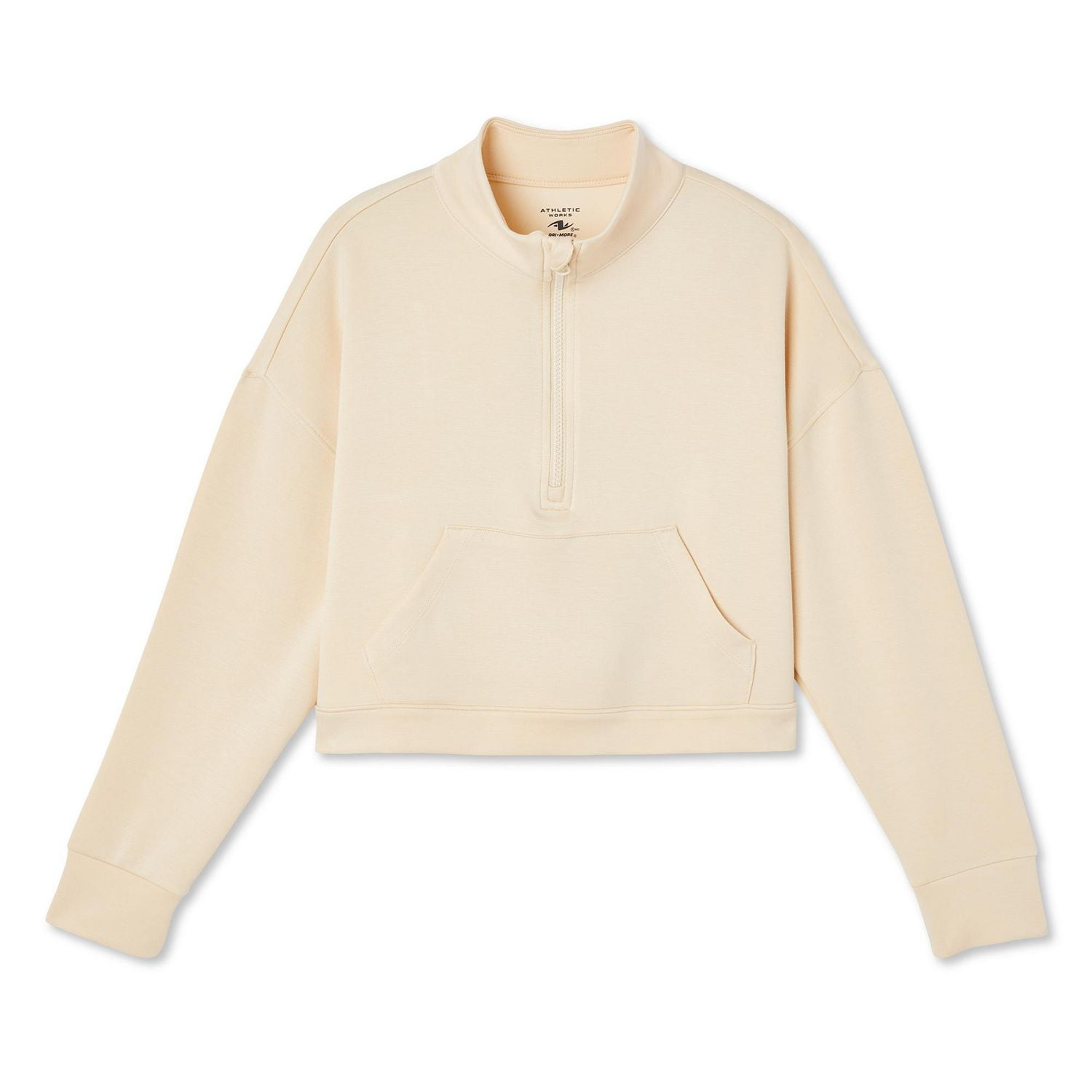 Athletic Works Girls' Half-Zip Scuba Top