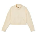 thumbnail image 1 of Athletic Works Girls' Half-Zip Scuba Top, 1 of 2