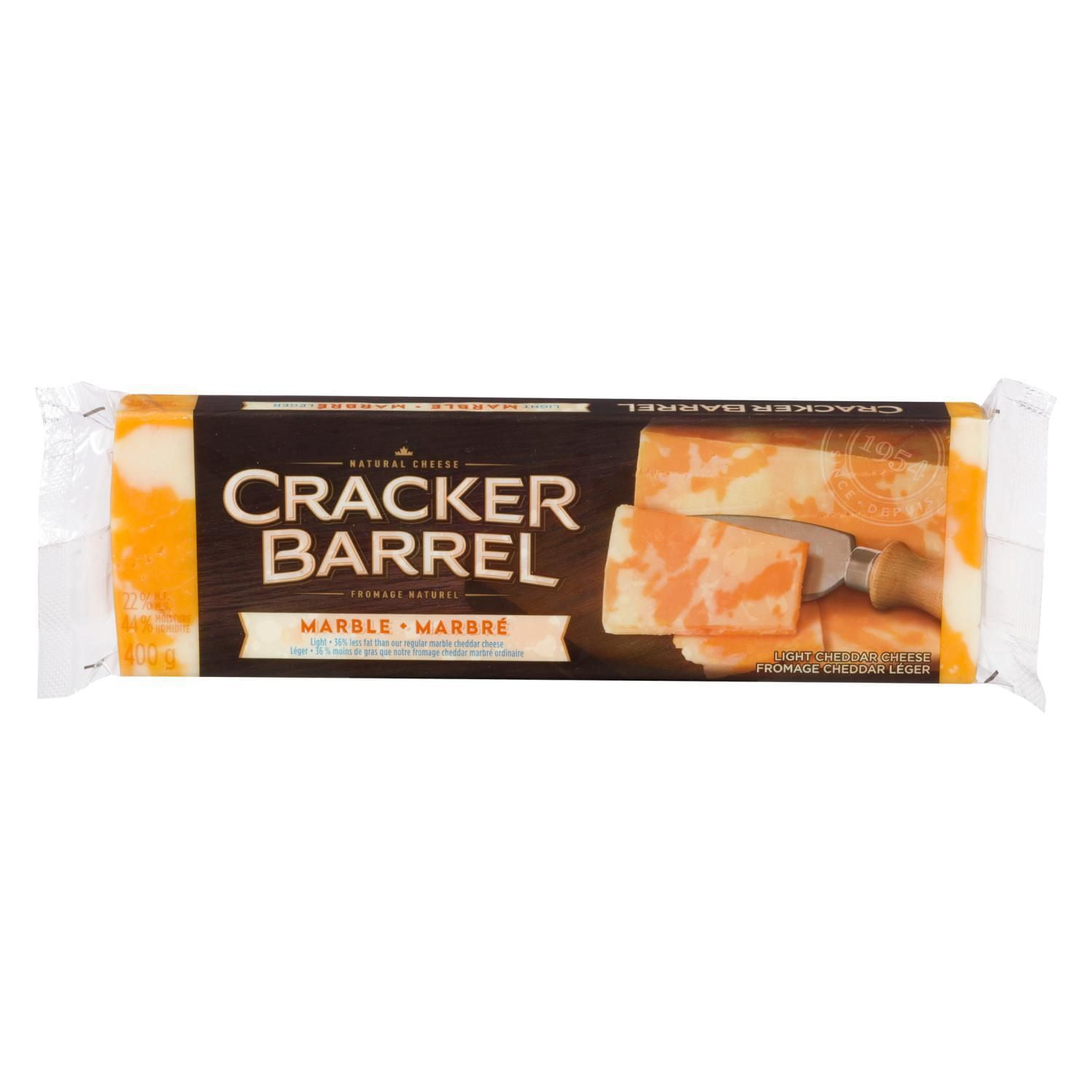 Cracker Barrel Marble Cheddar Light Natural Cheese bar Walmart Canada