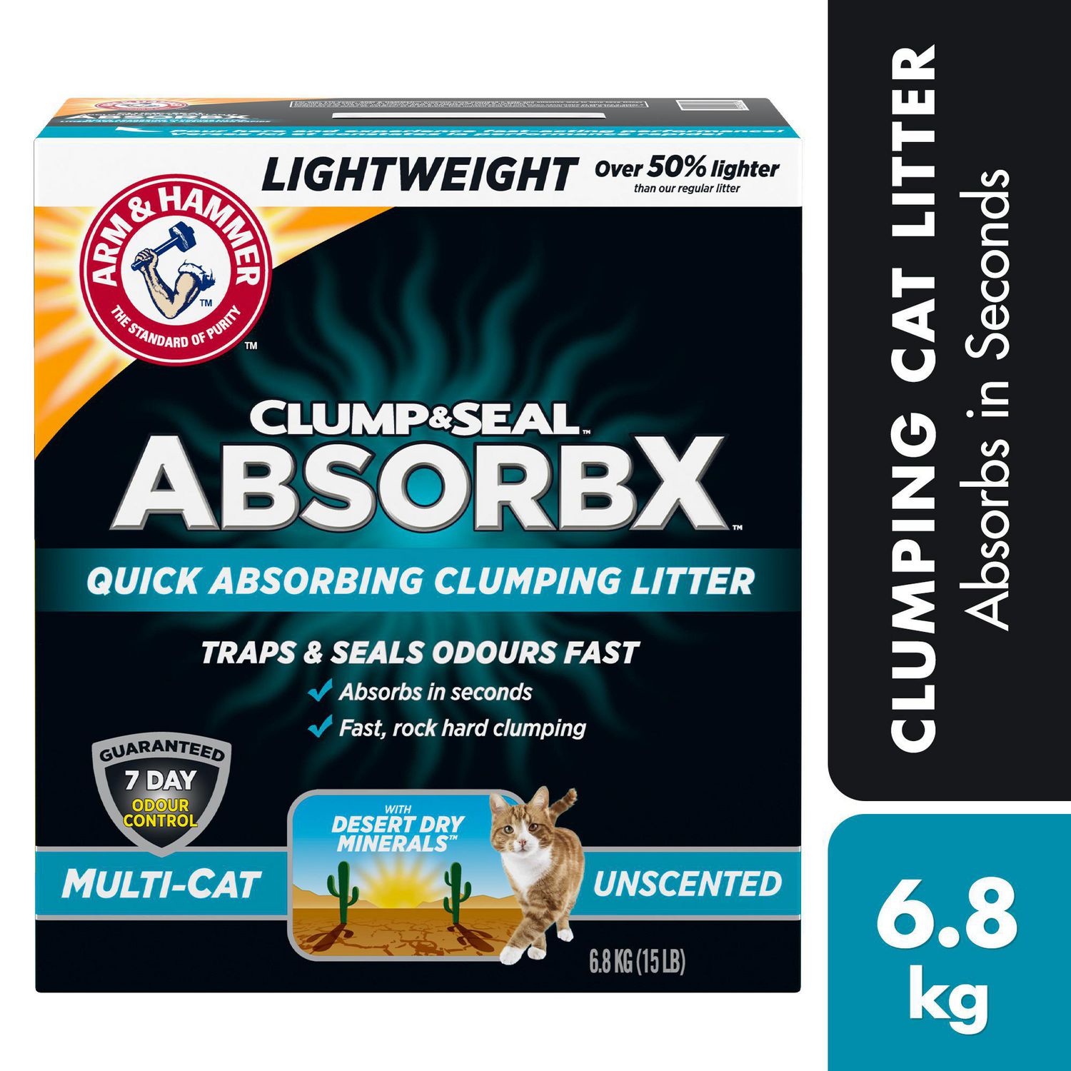 Arm & Hammer AbsorbX MultiCat Unscented Lightweight Clumping Cat