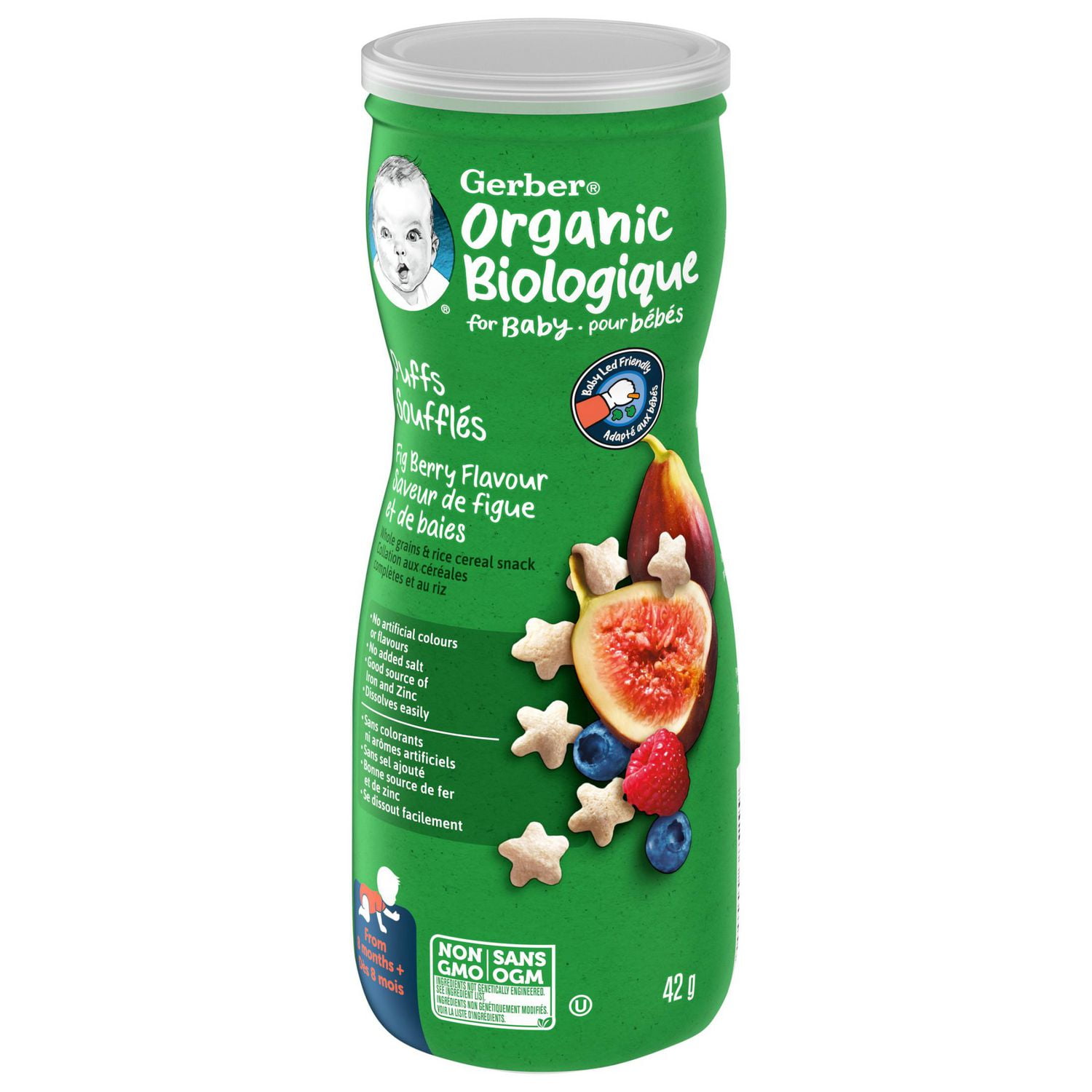 Gerber organic puffs fig hot sale berry