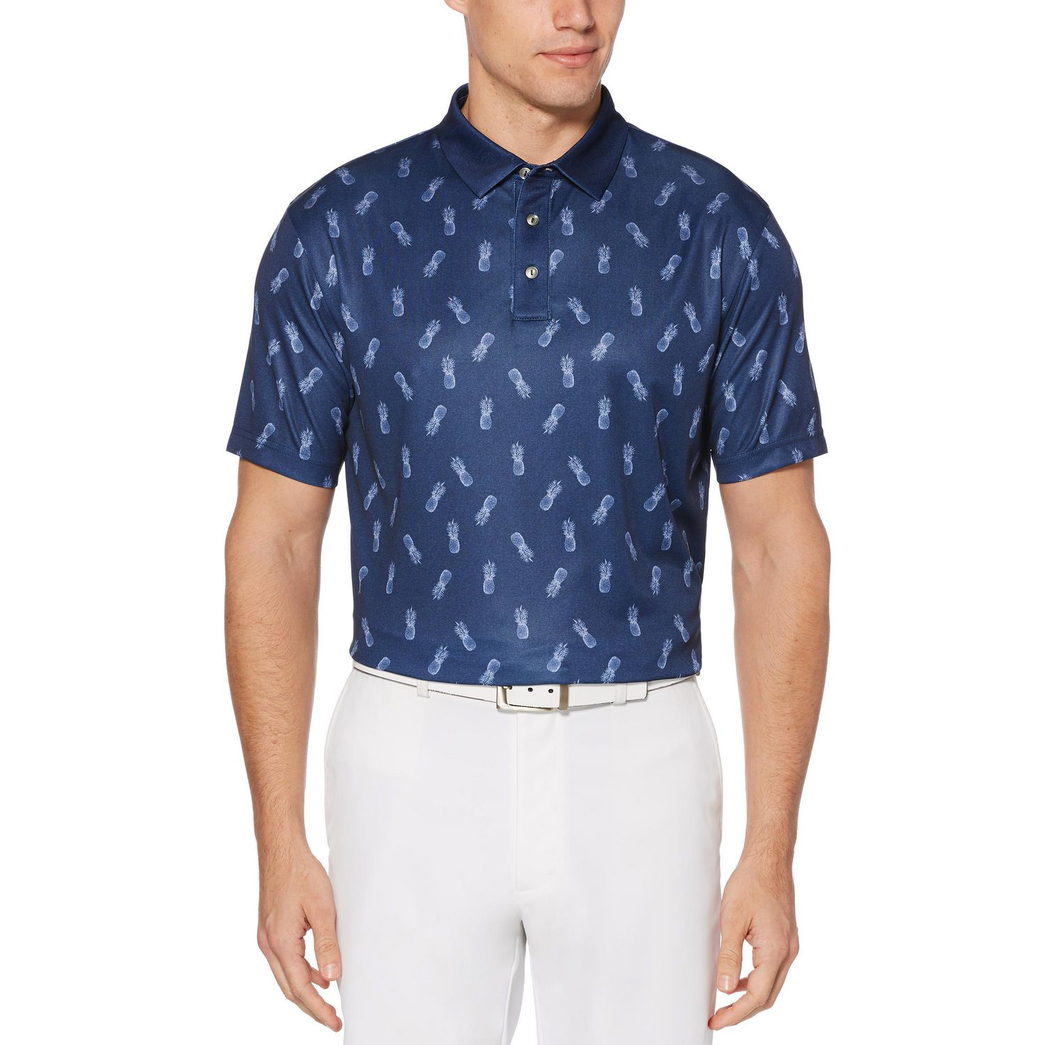 Men's Performance Short Sleeve Printed Pineapple Golf Polo Shirt ...