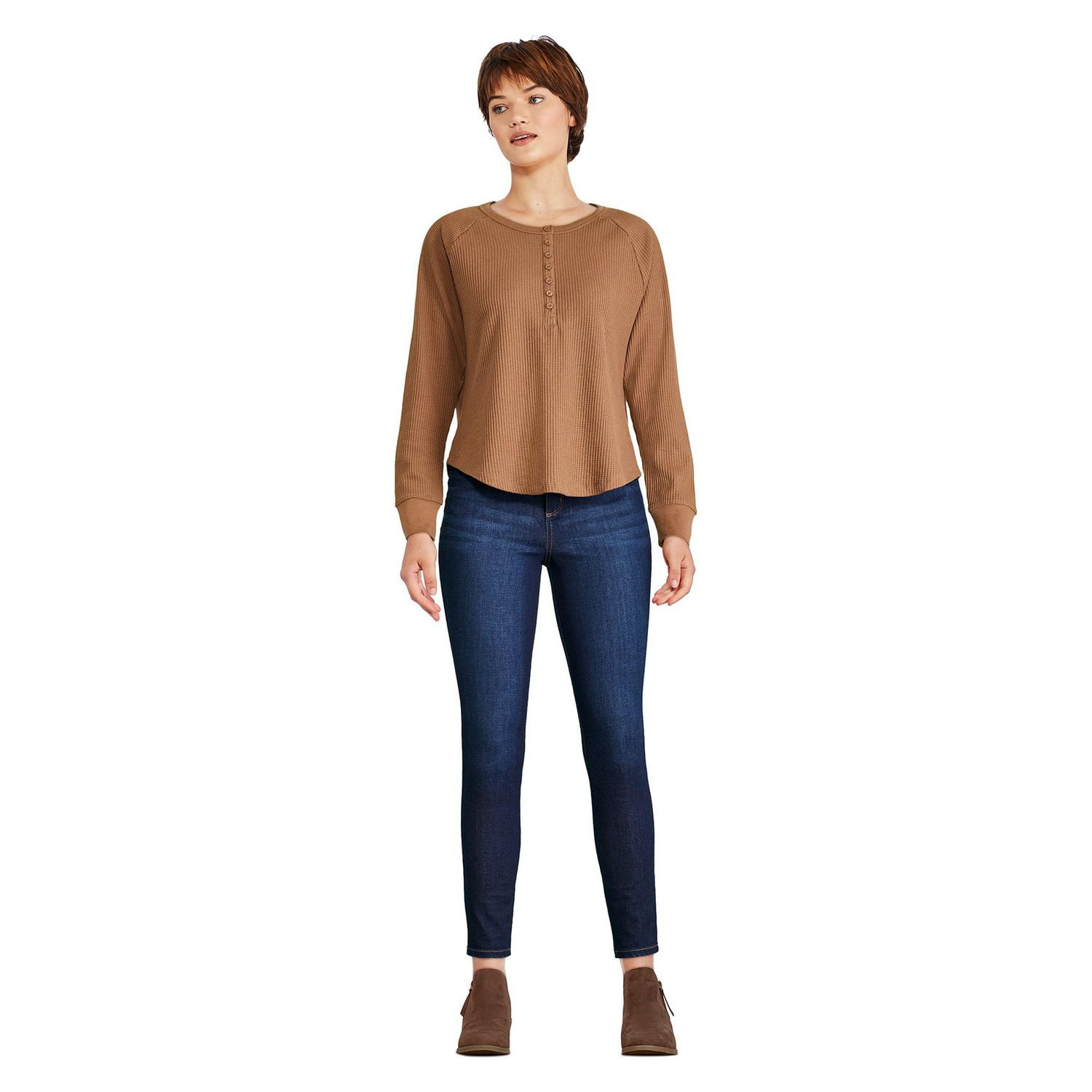George Women's Waffle Henley