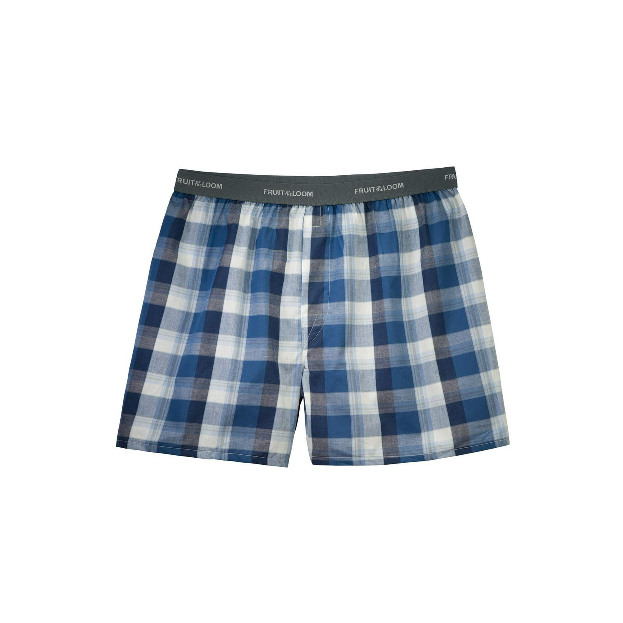 Fruit of the Loom, Underwear & Socks, 6pair Mens No Bunching Plaid Boxer  Shorts 3xl 485 In Fruit Of The Loom