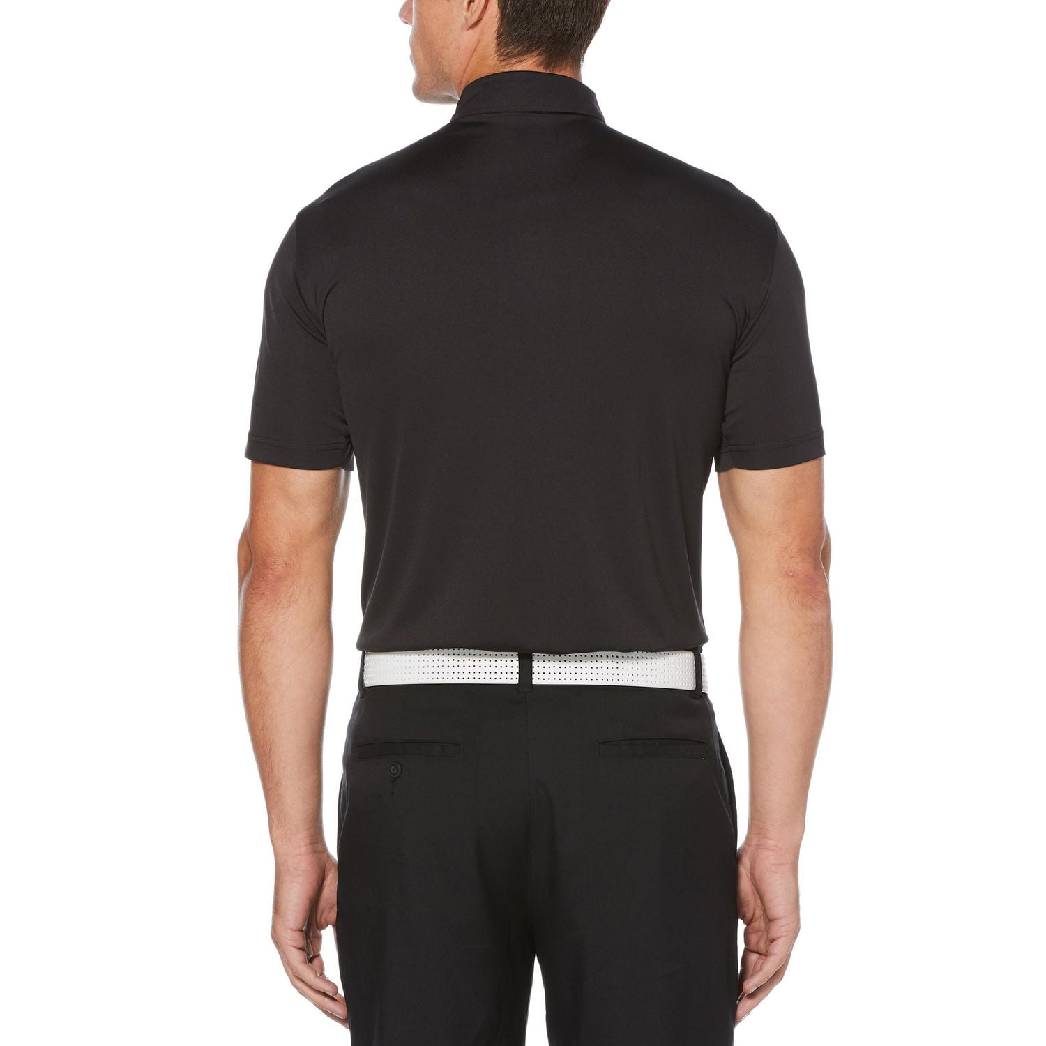 Men's Performance Short Sleeve Gradient Chest Printed Golf Polo Shirt