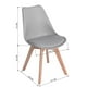 Homycasa Ensemble de 4 chaises de salle à manger modernes – Structure en métal élégante et revêtement luxueux marron – image 4 sur 9