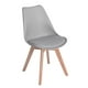 Homycasa Ensemble de 4 chaises de salle à manger modernes – Structure en métal élégante et revêtement luxueux marron – image 5 sur 9