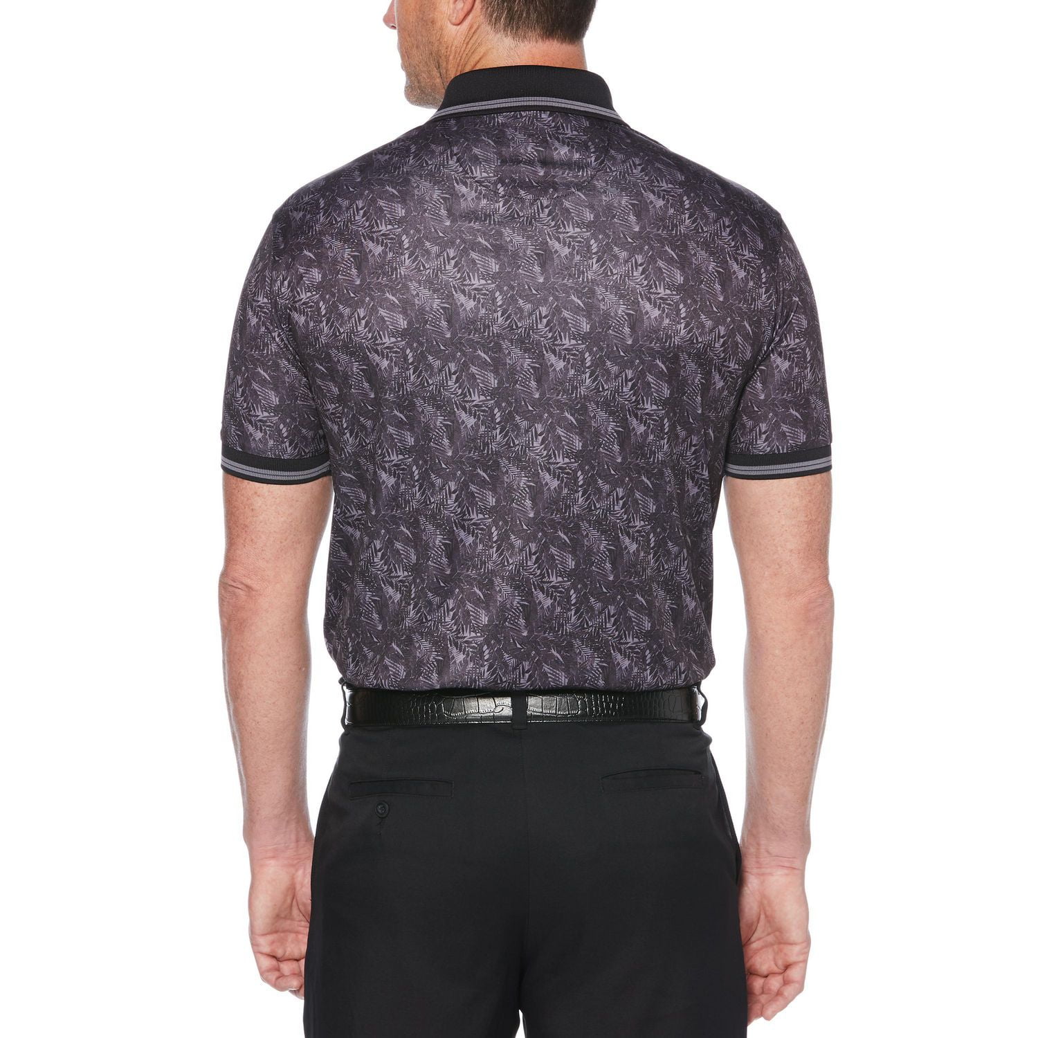 Men's Performance Short Sleeve Tropical Printed Golf Polo Shirt