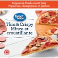 thumbnail image 1 of Great Value Thin and  Crispy Pepperoni, Mushroom and  Ham Pizza, 1 of 3