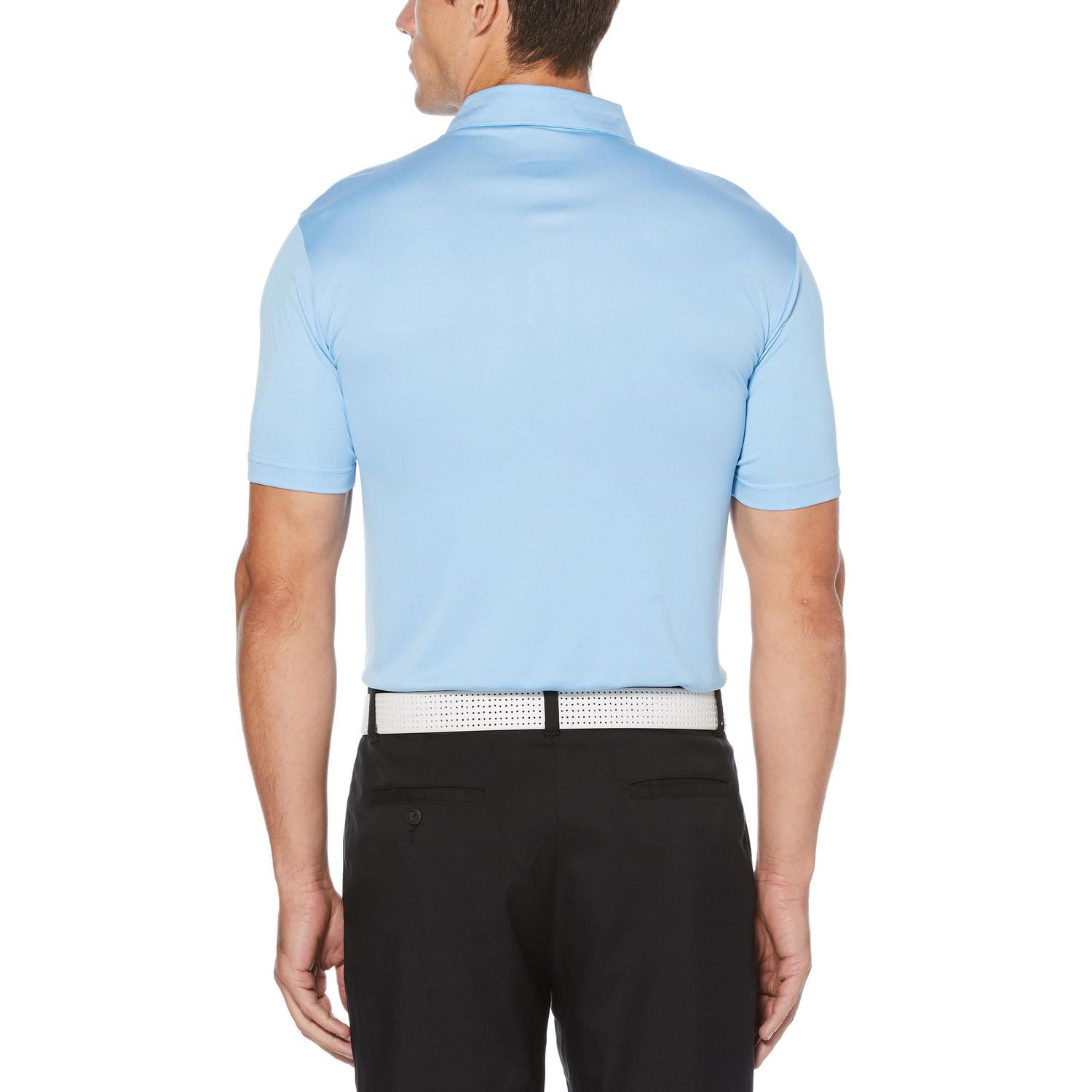 Men's Performance Short Sleeve Chest Printed Golf Polo Shirt