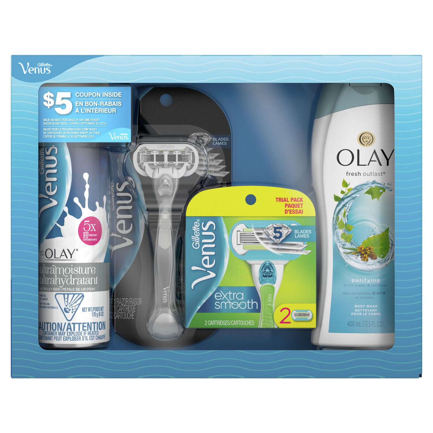 kit com 6 laminas gillette venus