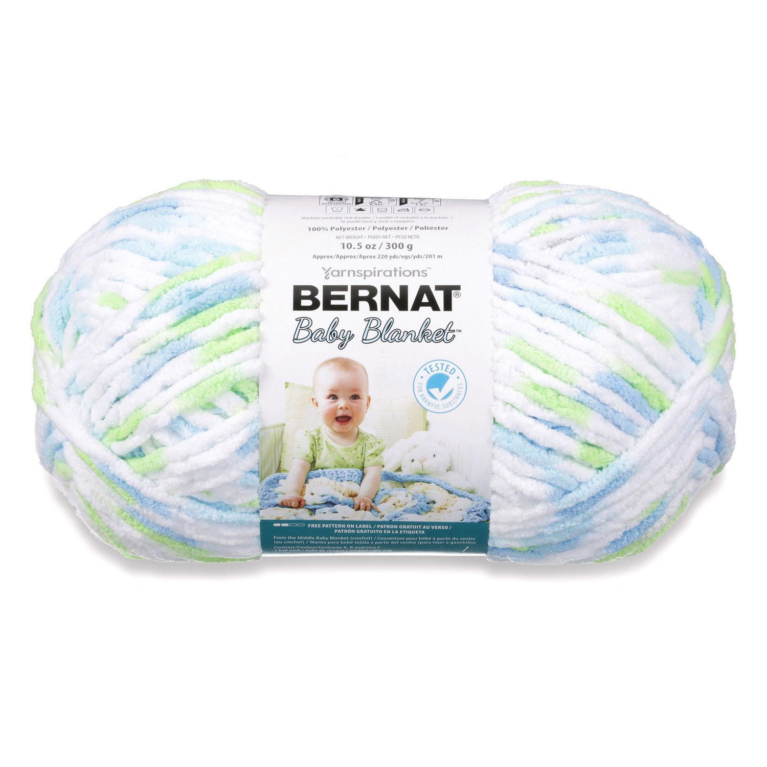 BERNAT BABY BLANKET BIG BALL YARN (300G/10.5 OZ), WHITE Walmart Canada
