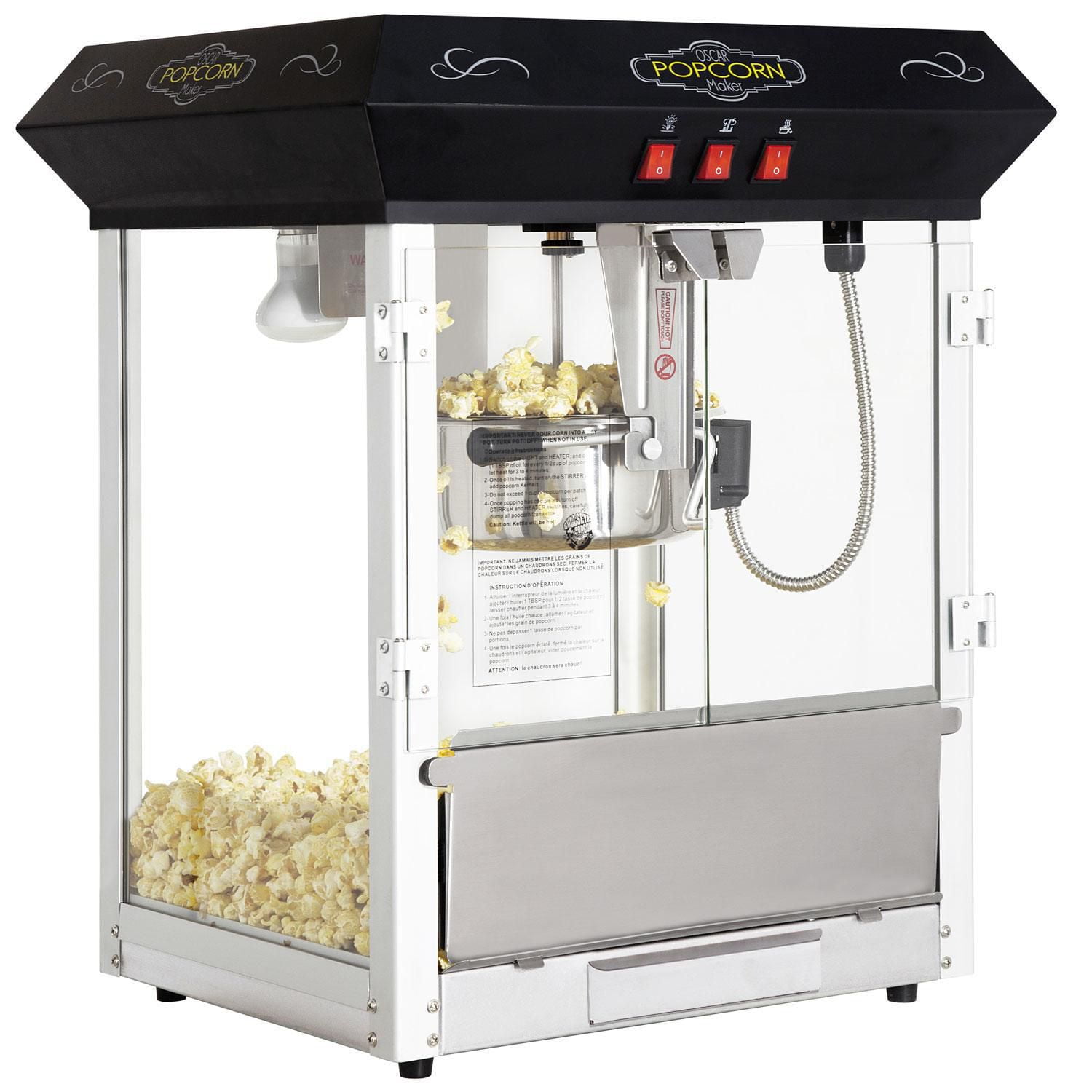 Bullseye Popcorn Maker Table Top 8 Oz., Oscar Series Black 