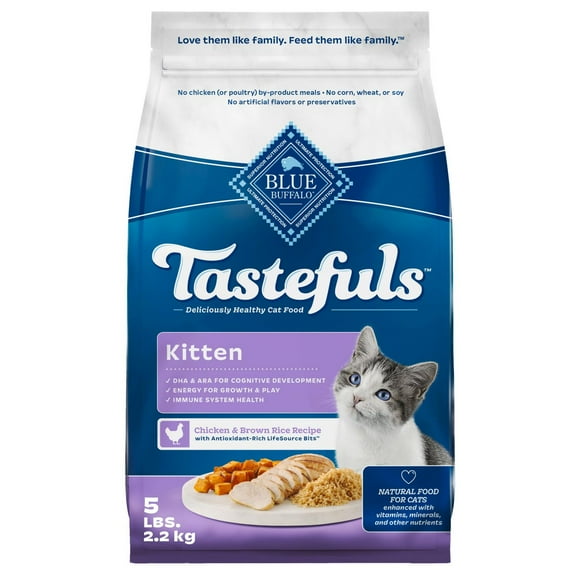BLUE Tastefuls Croissance Saine recette poulet et riz brun naturel pour chatons 2,2kg