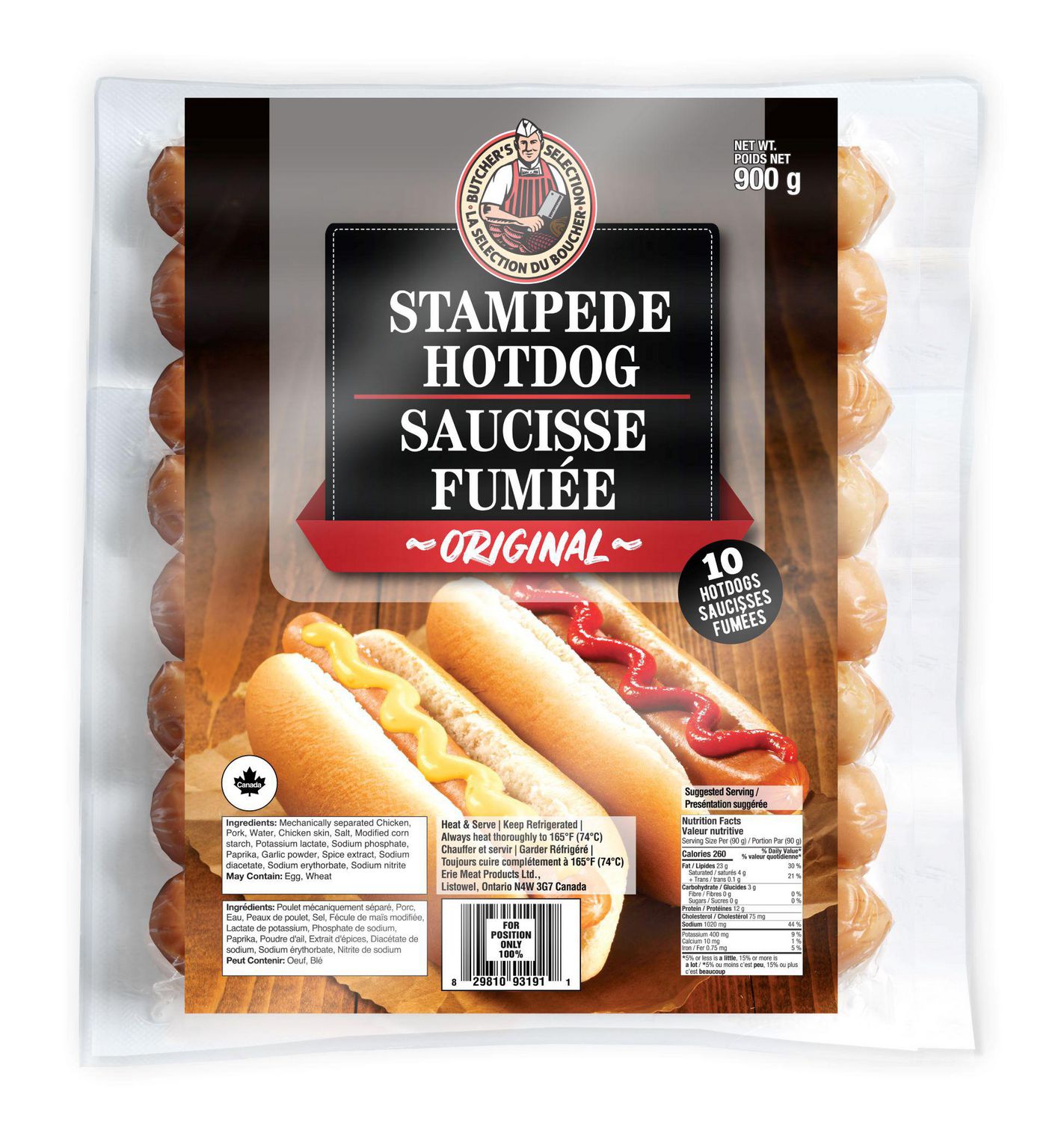 Sélection de bouchers saucisses fumee Saucisses fumee 900g