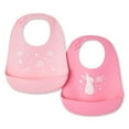 thumbnail image 1 of Lot de 2 bavettes en silicone George pour bébés filles, 1 of 4