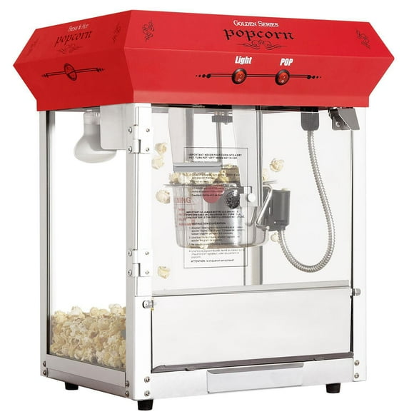 Bullseye popcorn maker 4oz. table top, Golden series - Red