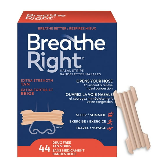 Breathe Right Bandelettes Nasales Extra Fortes et Beige