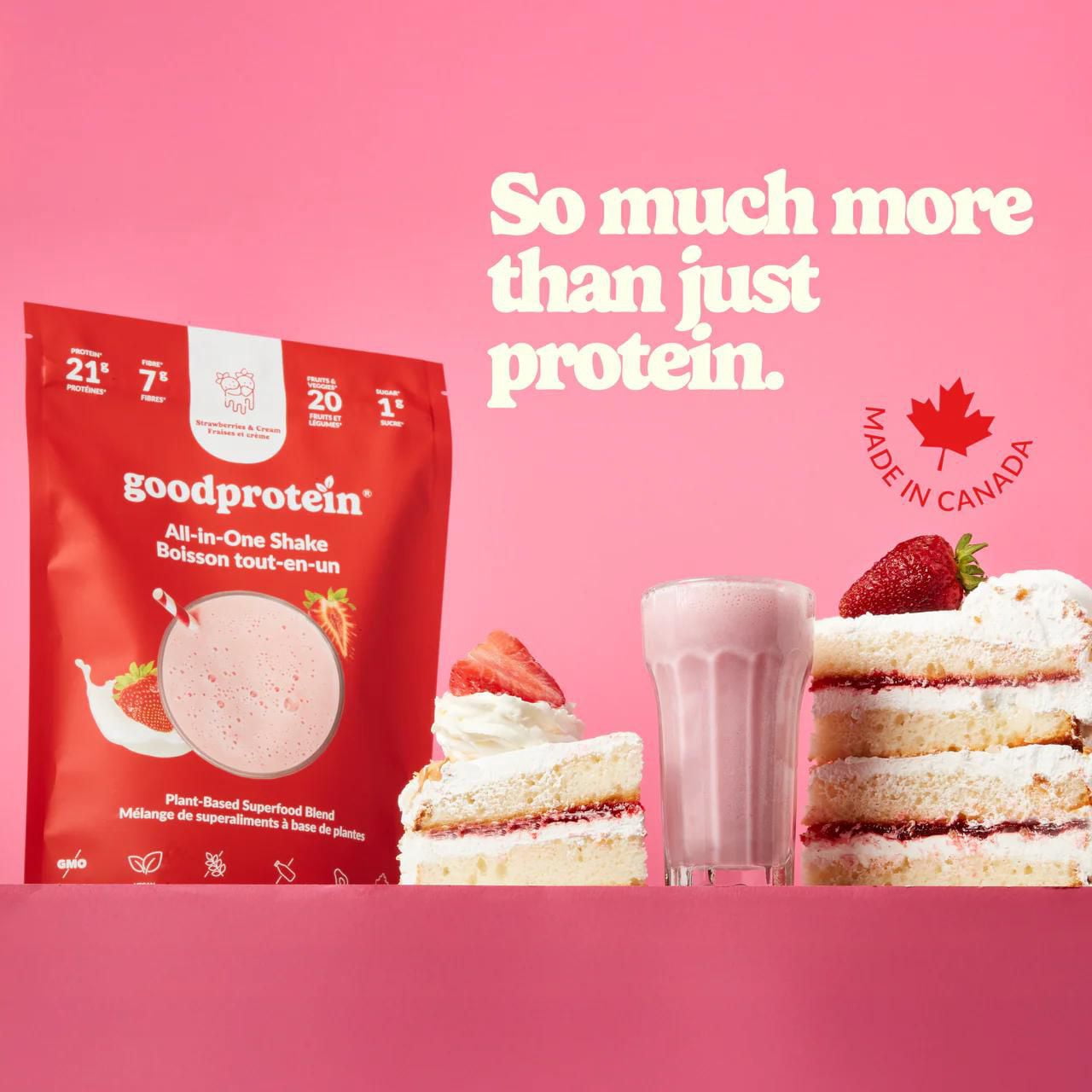 Good Protein, Strawberries & Cream All-in-One Shake, 352g