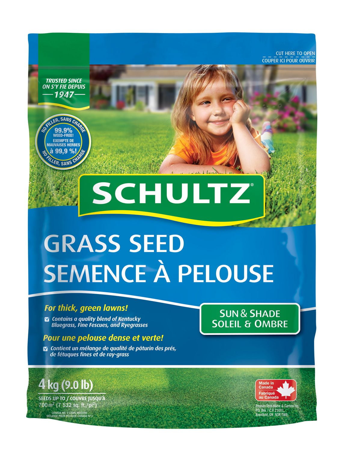 Schultz Grass Seed, Schultz Sun and Shade Mix 4kg