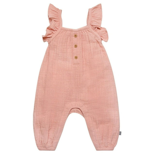 modern moments™ by Gerber® - Long Leg Flutter Sleeve Romper - Rose