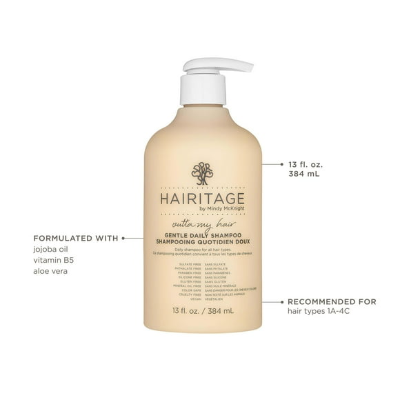 Hairitage Outta My Hair Gentle Daily Shampoo, Gentle Daily Shampoo