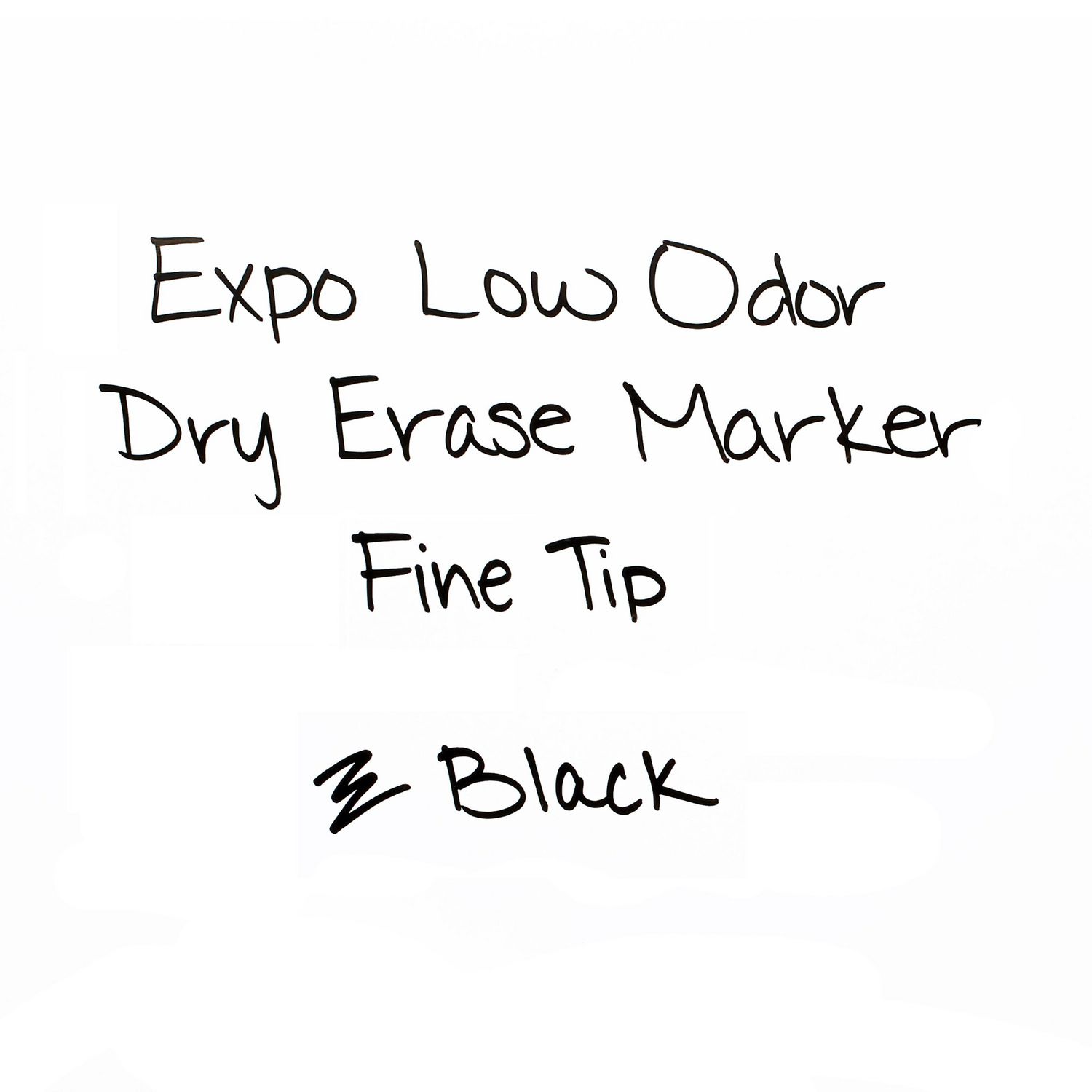 Expo Marqueurs à effacement sec à faible odeur, pointe fine, noir, Paq. de  4 Marqueurs pour tableau blanc 