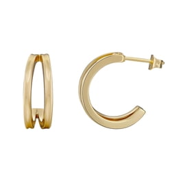 Lot De 4 Paires De Boucles D'oreilles Créoles Clip - Tailles 30/40/50/60 Mm - Pour Oreilles Non Percées - Argent, Or, Or Rose, Noir