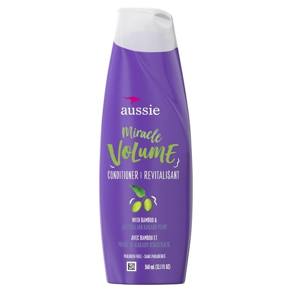 Aussie Paraben-Free Miracle Volume Conditioner w/ Plum & Bamboo For Fine Hair, 360 mL