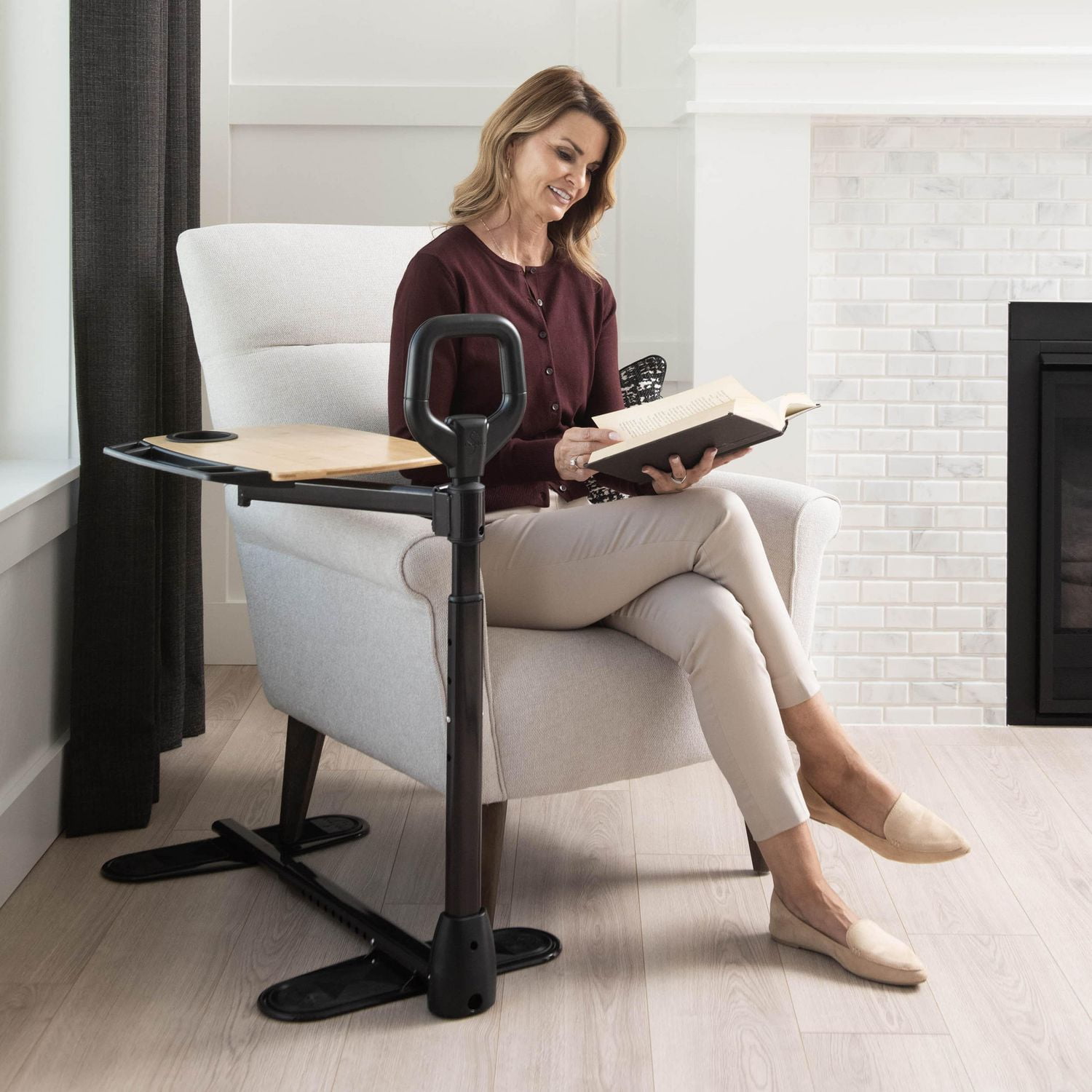 Stander TV Tray, Adjustable Tray Table, Swiveling Laptop Desk and Dinner Tray for Living Room
