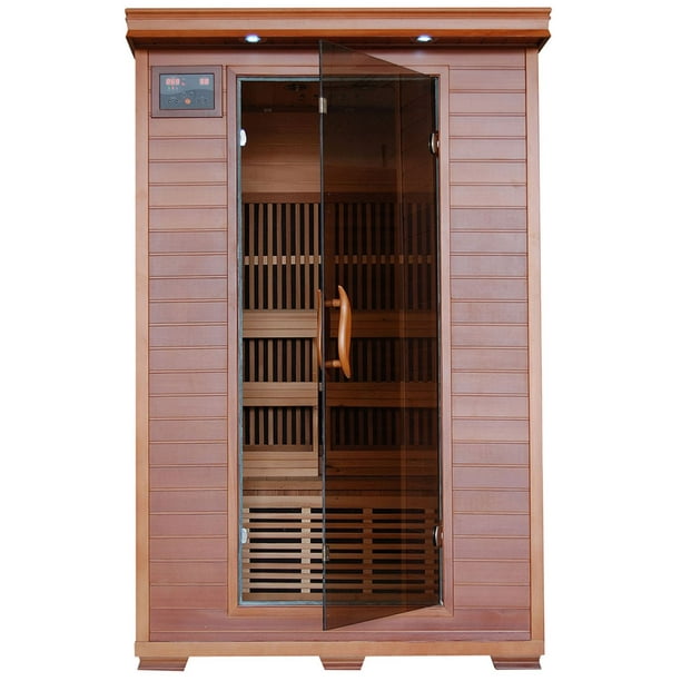Sauna infrarouge de luxe en thuya par Radiant Saunas pour 2 personnes à 6 éléments chauffants de carbone