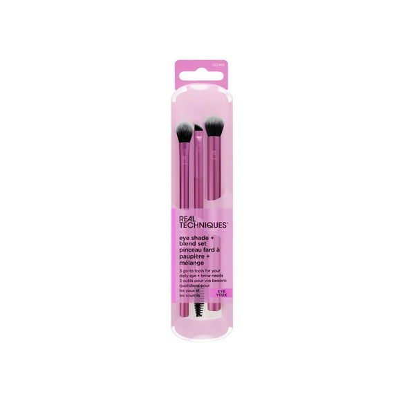 Real Techniques Eye Shade And Blend Brush Set, 3 pieces