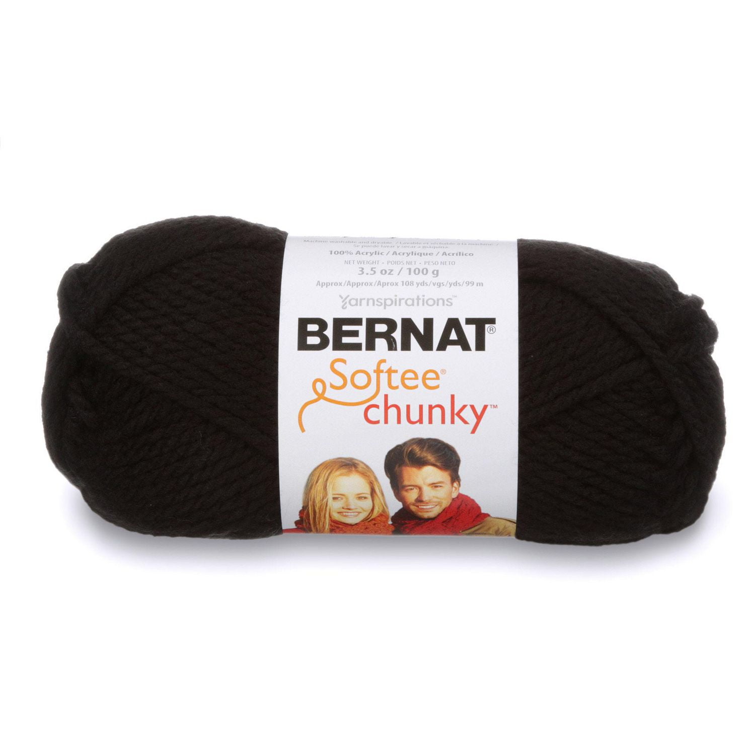 BERNAT SOFTEE CHUNKY YARN (100G/3.5OZ), BLACK Walmart Canada