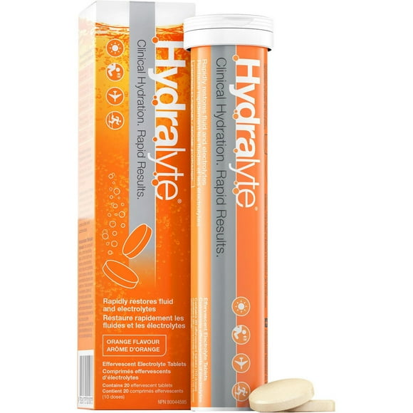 Hydralyte Effervescent Electrolyte Tablets (10 Servings), 20 tablets
