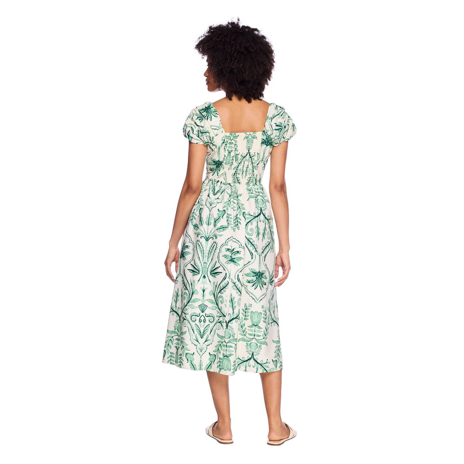 George Women's Puff Sleeve Printed Maxi Dress