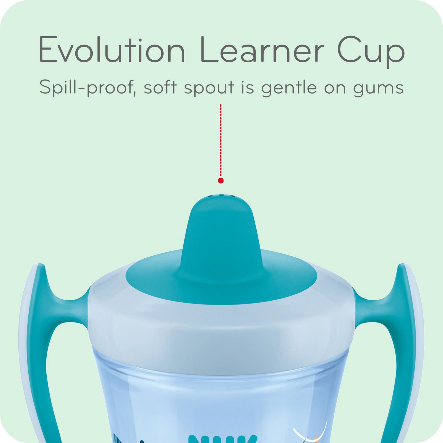 NUK Evolution Soft Spout Learner Cup, 8 oz 