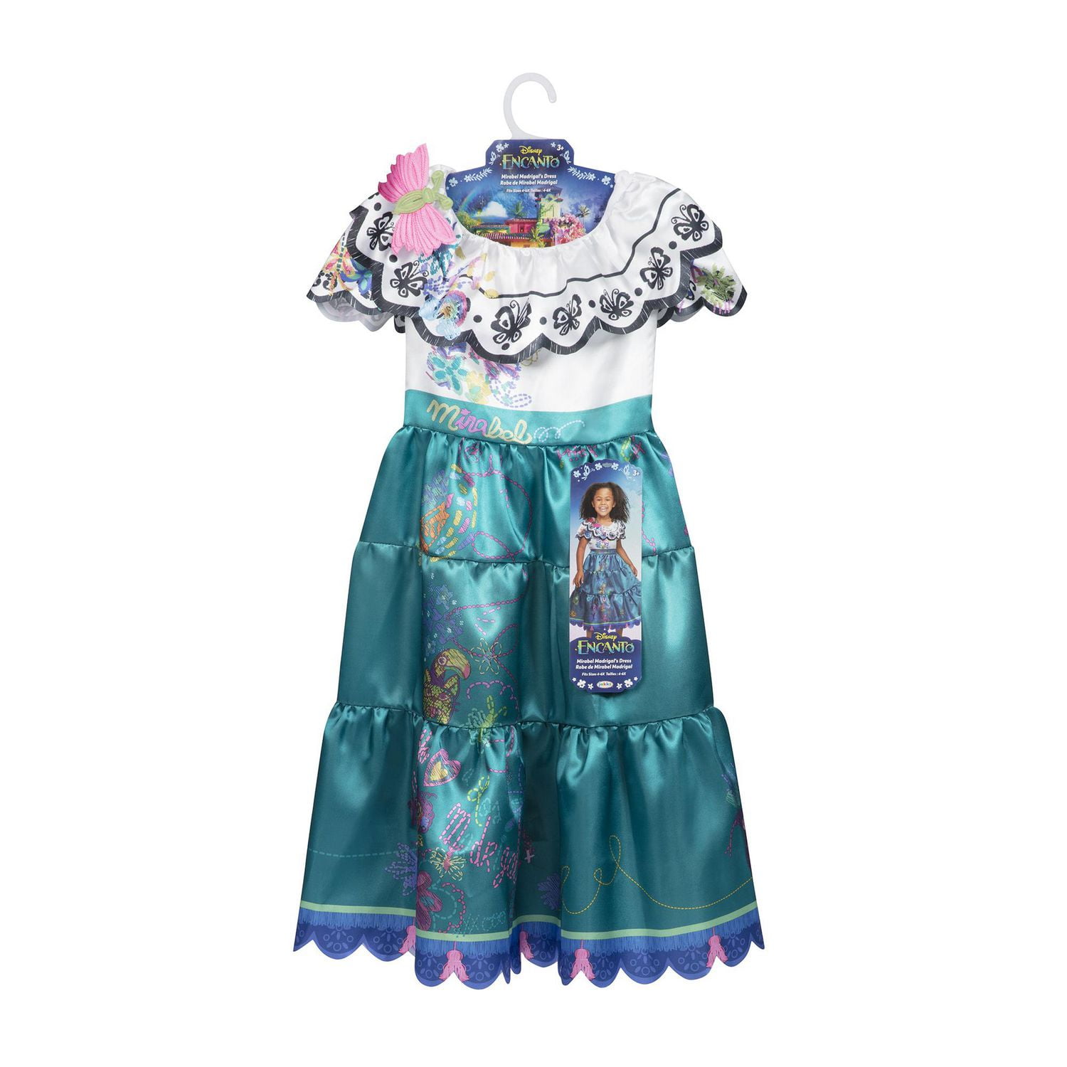 Encanto Disney Mirabel Girl's Fancy-Dress Costume, S (4-6X) 
