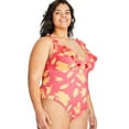 thumbnail image 2 of George Plus Women's Ruffle Swimsuit, 2 of 6