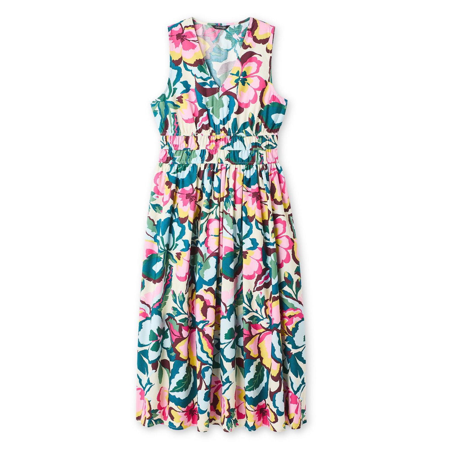 Robe à taille smockée George pour femmes