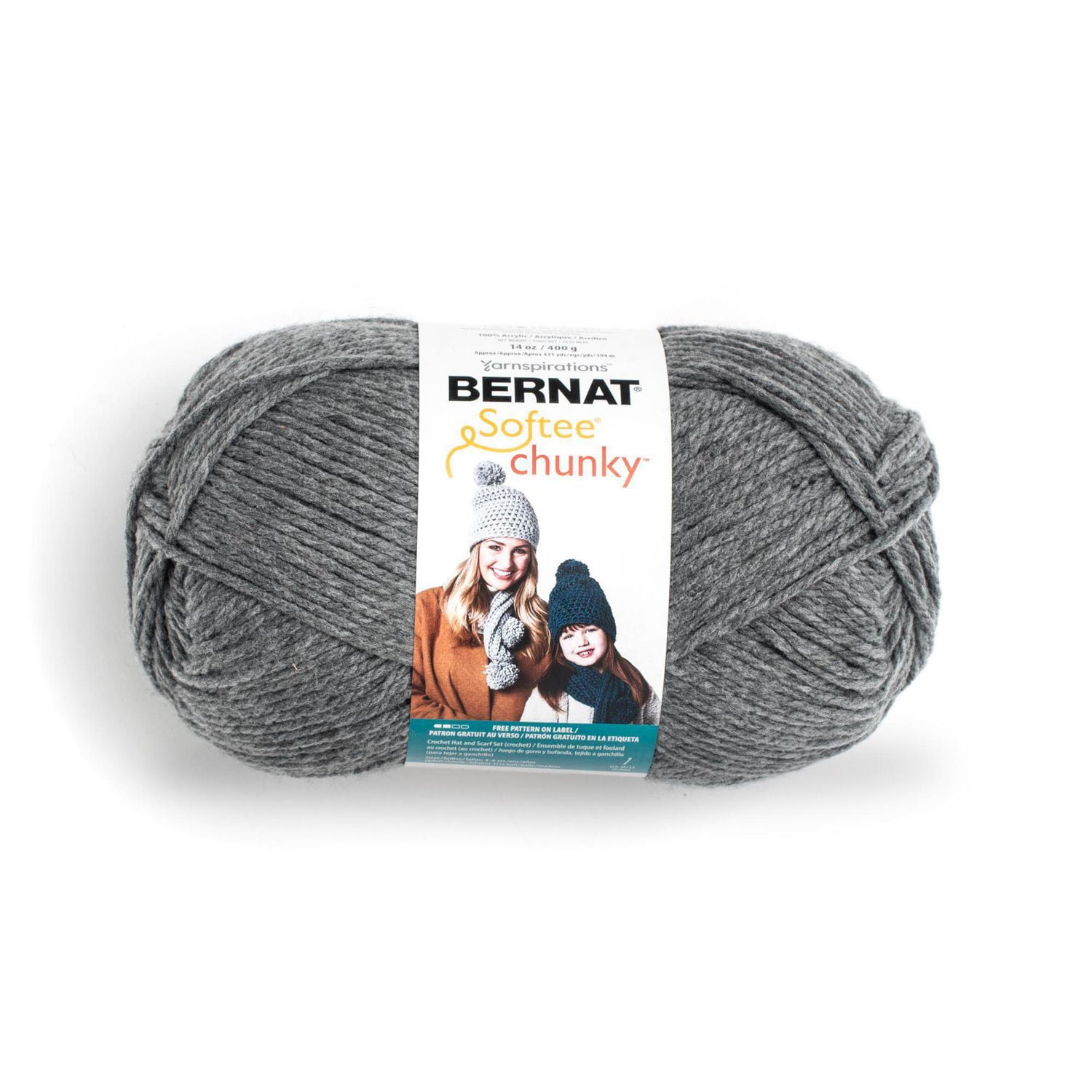 Bernat Softee Chunky Yarn, Bulky, 14 oz, True Grey Walmart Canada
