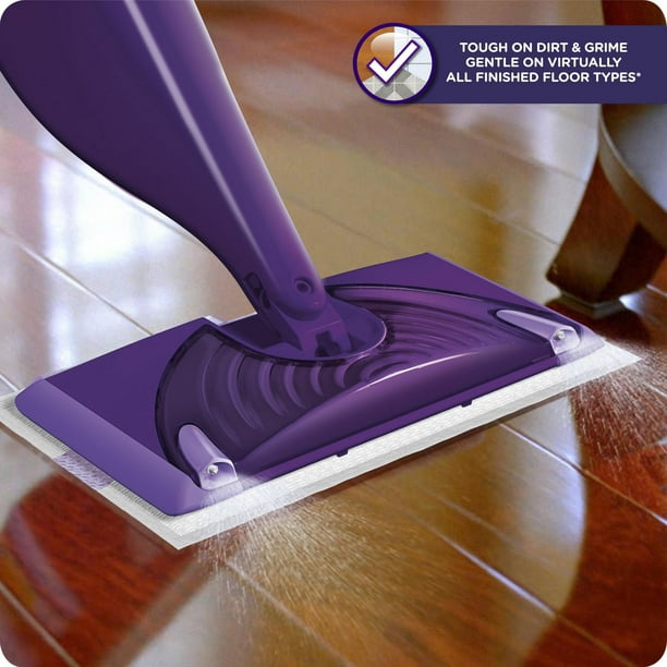 Swiffer Floor Cleaner Kit de démarrage - 1 nettoyant pour sol - 6 Recharges  humides