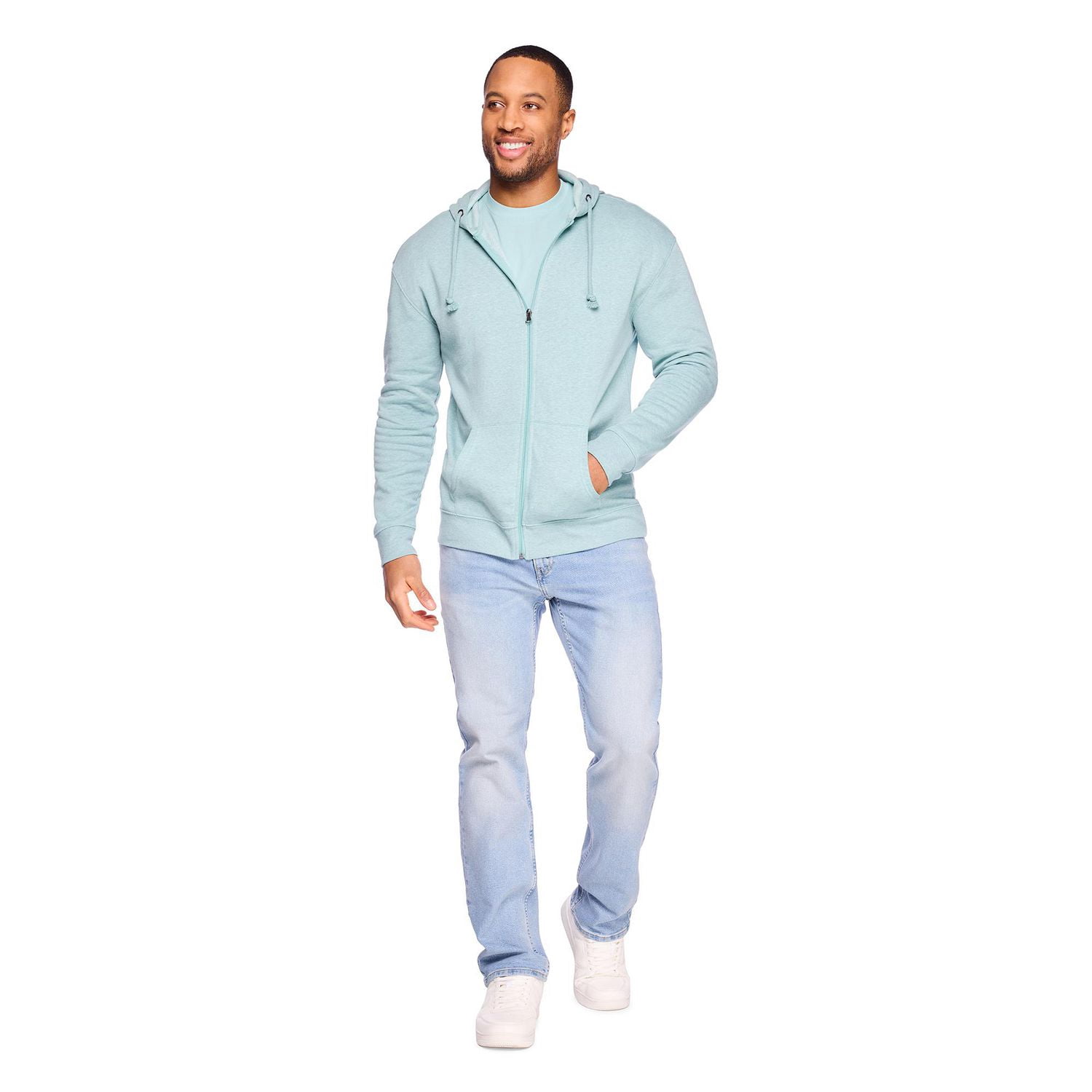 Chandail à capuchon zippé sur la longueur George pour hommes