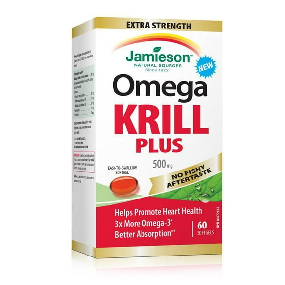 Jamieson Omega Krill Plus 500 mg Softgels, 60 Softgels