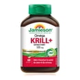 thumbnail image 2 of Jamieson Omega Krill Plus 500 mg Softgels, No Fishy Aftertaste, with EPA, DHA, Phospholipids, and Astaxanthin. Supports Hearth Health and Brain Health, Non-GMO, Gluten-Free, 60 Count, Proudly Canadian, 2 of 8