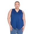 thumbnail image 1 of Lane Bryant Women's Plus Sleeveless Pleated Top, 1 of 6