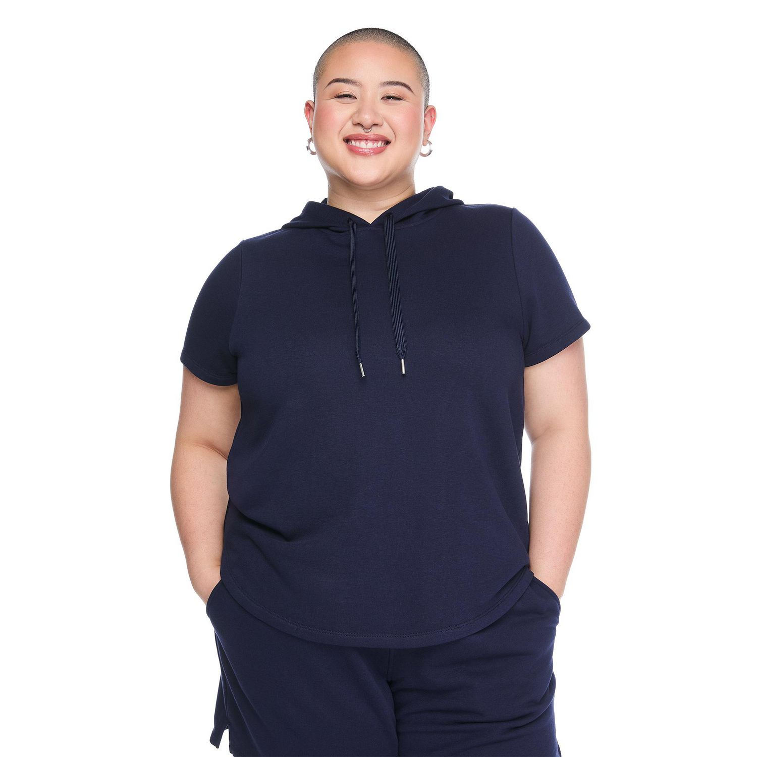 Haut à capuchon manches courtes Lane Bryant Plus pour femmes