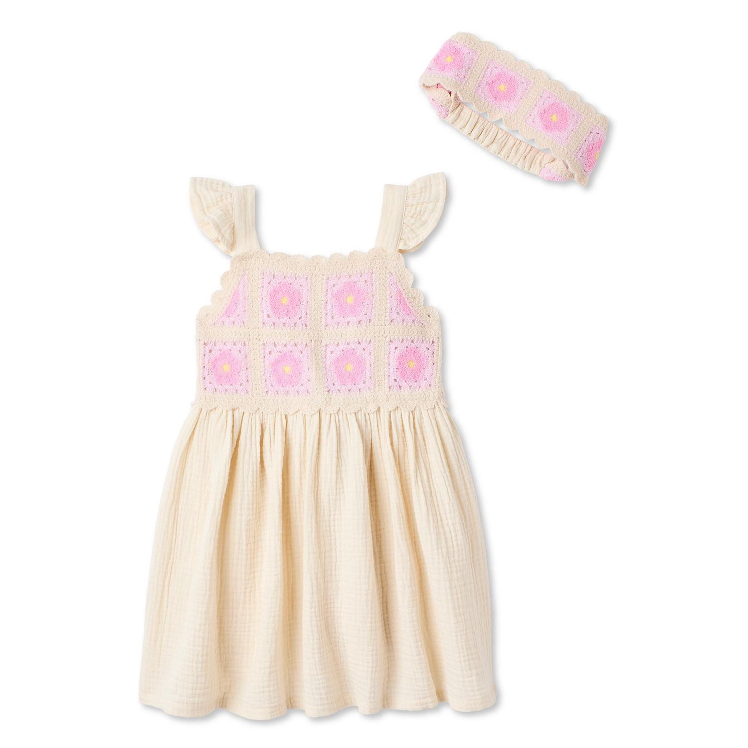 George Toddler Girls' Two Piece Crochet Dress Set