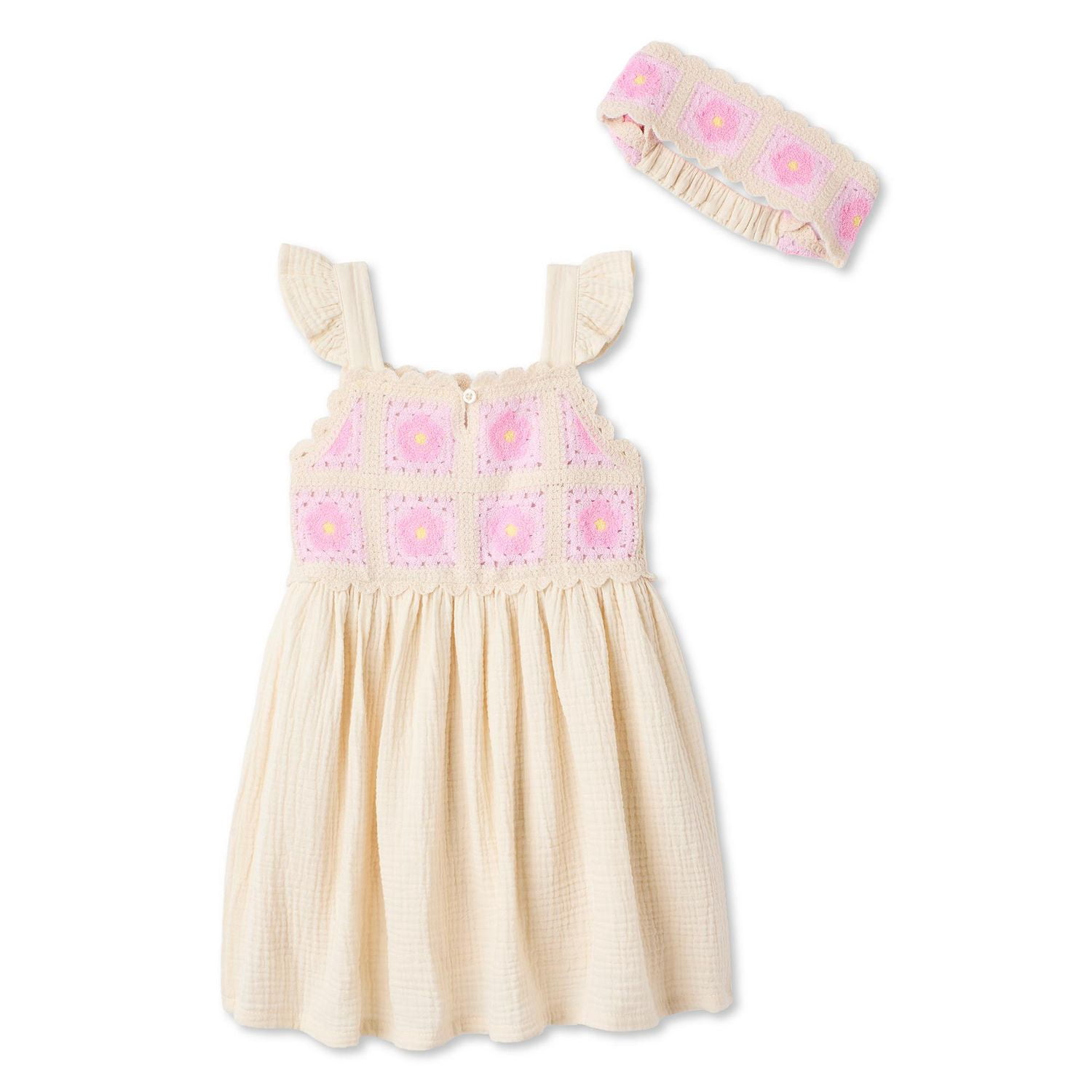 George Toddler Girls' Two Piece Crochet Dress Set